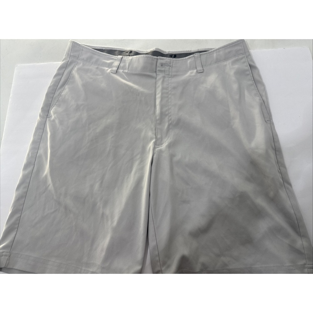 Grand Slam Mens Performance Golf Shorts Grey Stretch Flat Front Size 40